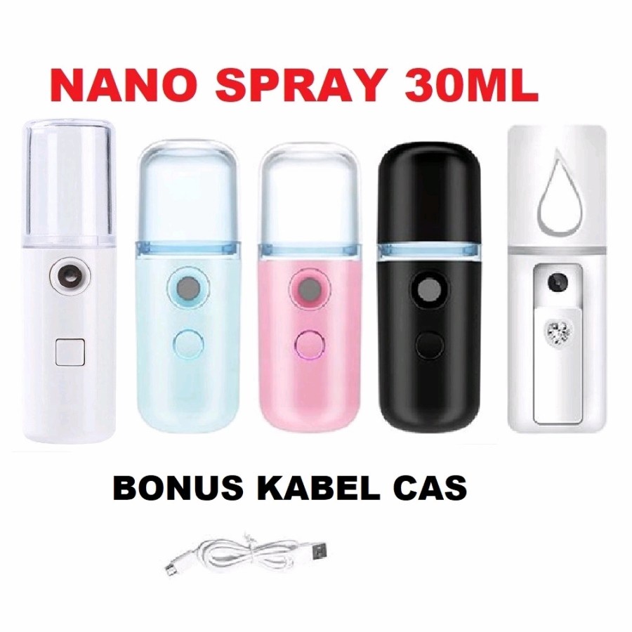Baru Mini Nano Spray Wajah Nano Spray USB Penguap Wajah Dapat Diisi Ulang Alat Kecantikan Pelembab A