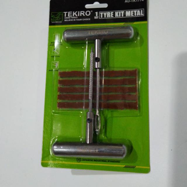 TEKIRO alat tambal ban tubeless set gagang besi tyre kit metal ORIGINAL