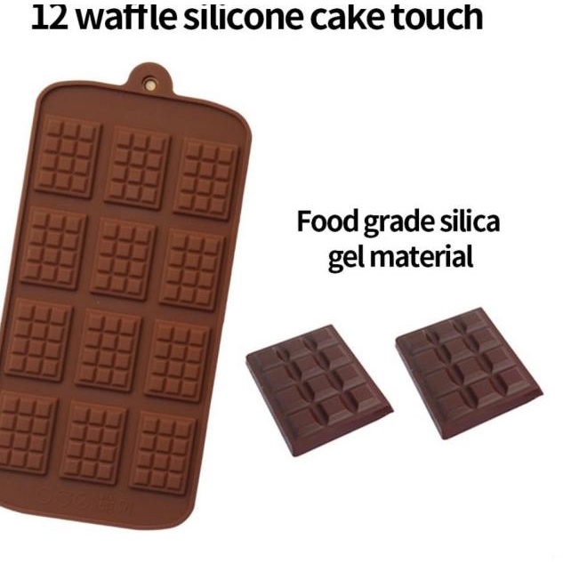 ۝ FunBaking - Cetakan Silikon WAFEL MINI COKLAT BAR CAKE ♦