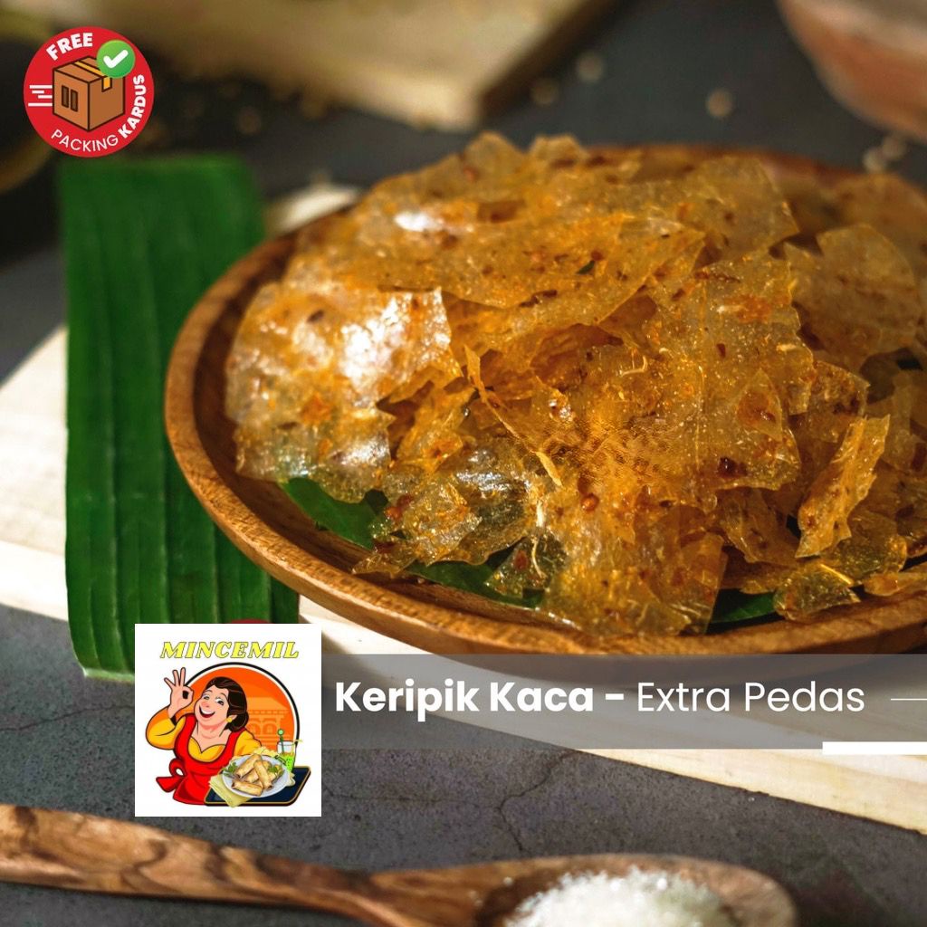 

Keripik Kaca100gram Beledag Pedas Cabe Merah dan cabe ijo Daun Jeruk Jajanan Pedas Kekinian Keripik Beling Gurih