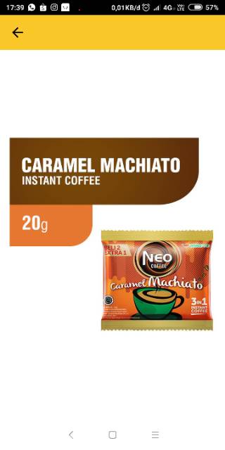 

Neo coffee caramel macchiato