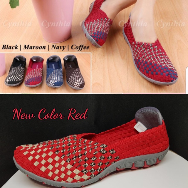 Cynthia 45 sepatu anyaman rajut wanita ORI