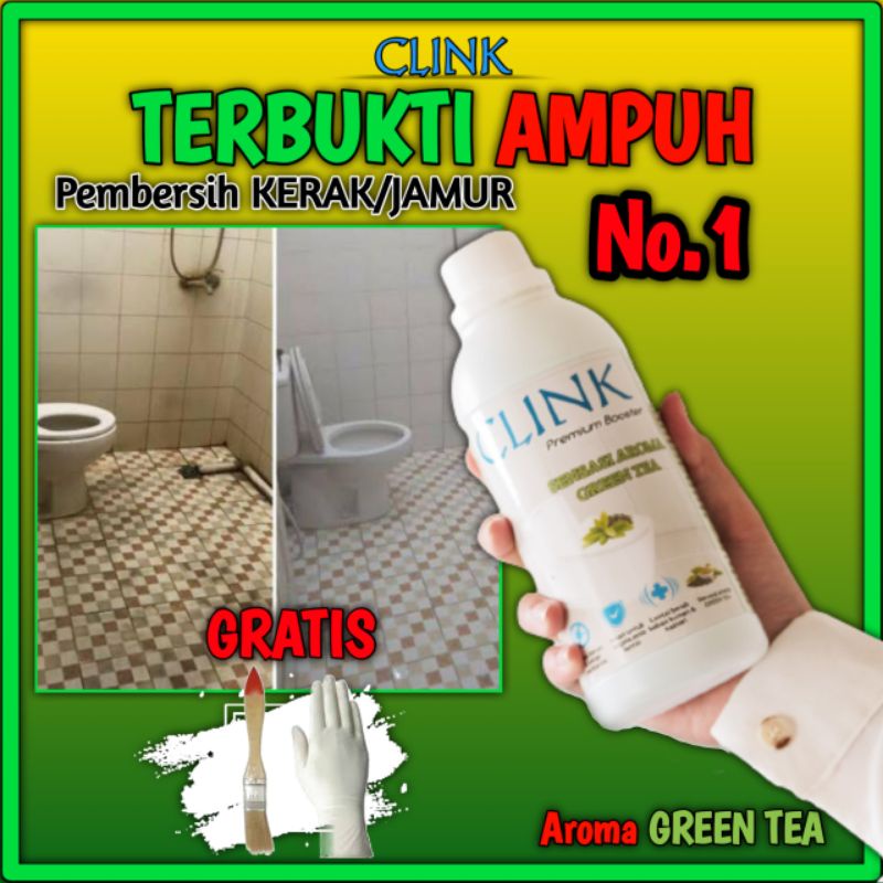 Pembersih kerak kamar mandi lantai toilet keramik wc kloset porselen CLINK  peluntur jamur closet duduk jongkok noda membandel paling ampuh