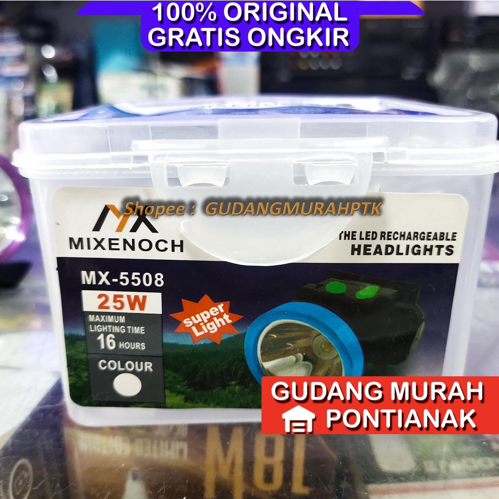 Senter Kepala 25W MIXENOCH Head Lamp Headlamp MX-5508