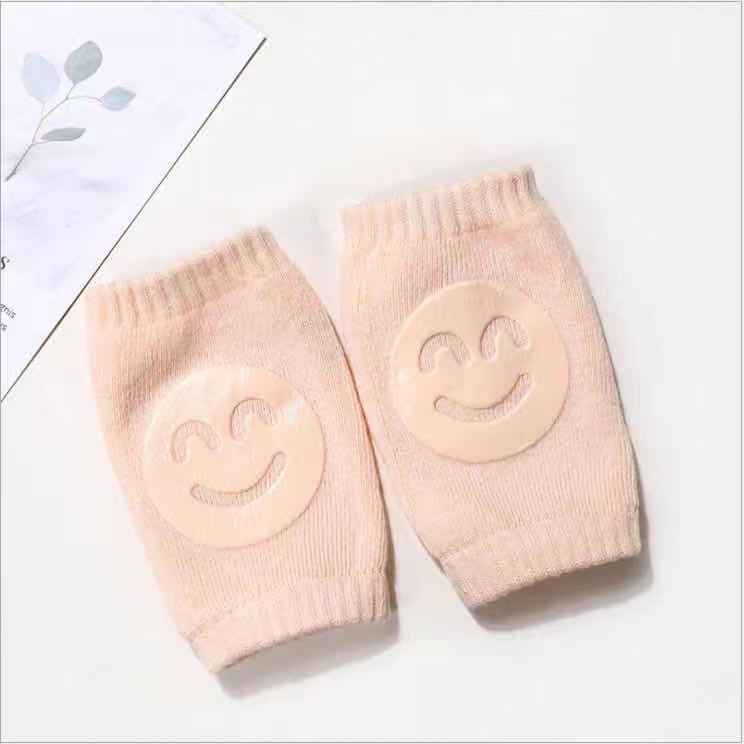 cod Pelindung Lutut Bayi Anti Slip Protector Baby Knee Pads Pelindung Lutut bayi Merangkak Baby Kneepad Motif Smile