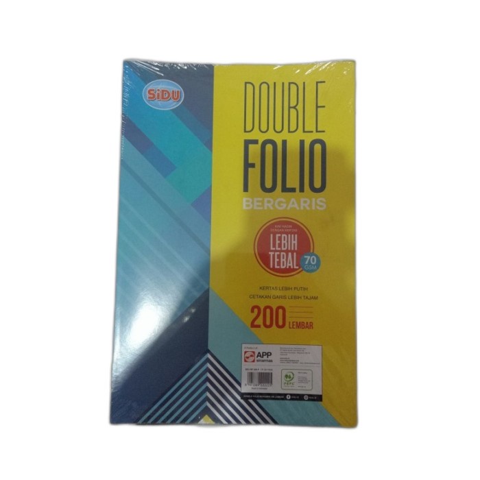 

Kertas Double Folio Bergaris 200 Lembar Sidu