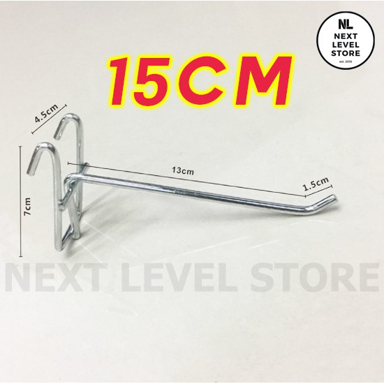 Stainless Hook 10 15 20 25 CM Tebal 5MM Gantungan Cantolan Ram Display