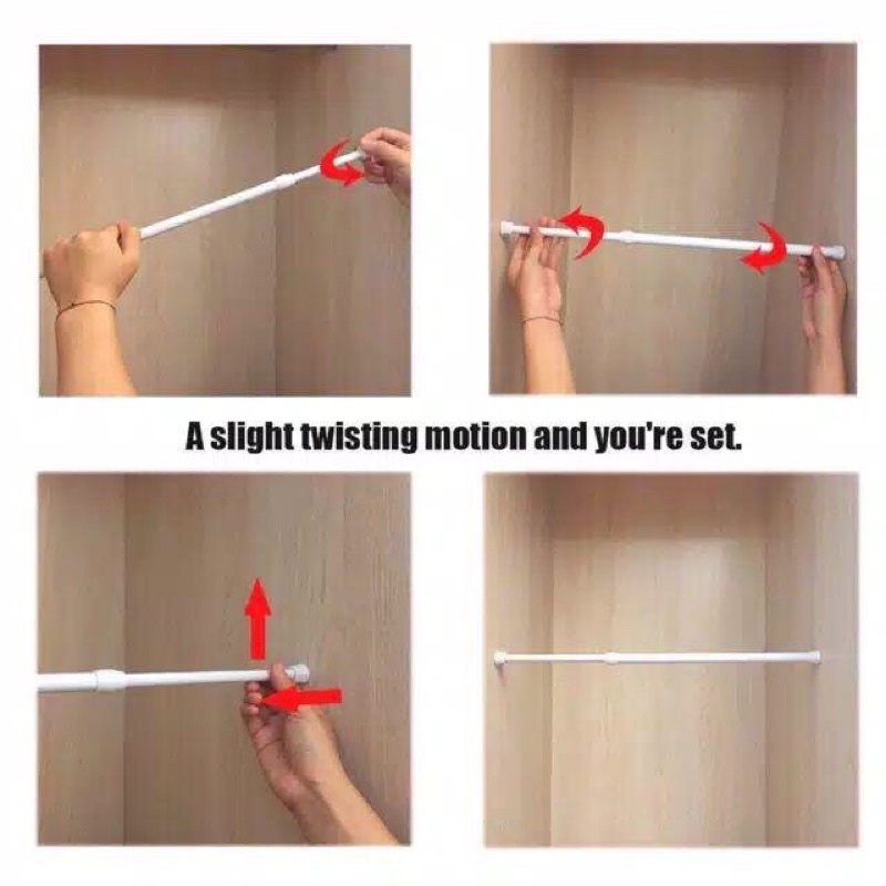 70-120cm Pipa Ajaib Gorden Kolong Dapur/ Tirai Flexible/ Tongkat Gorden Tirai/ tiang fleksibel , pipa tiang tingkat fleksibel gorden/ tiang serbaguna/ tiang ajaib