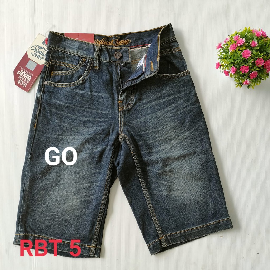 BB 31-R CARDINAL JEANS Celana Pria Celana Pendek Bermuda Casual Sobek Slimfit Reguler Fit Reguler