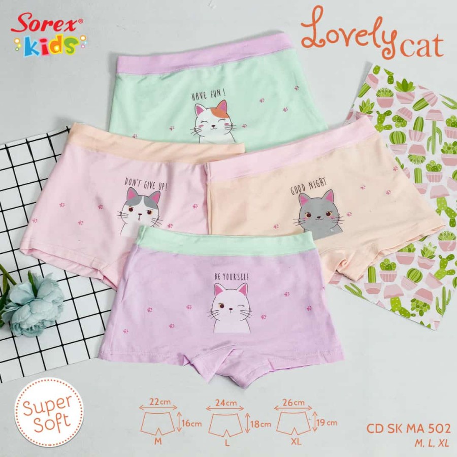 Sorex Kids SK MA 502 Celana Dalam untuk Anak Perempuan Super Soft