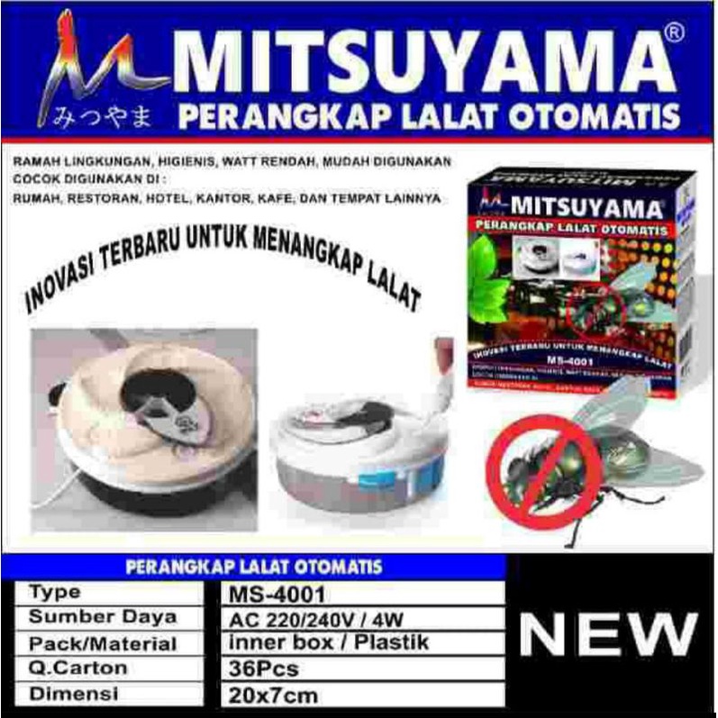 perangkap lalat MITSUYAMA MS 4001 - insect trap otomatis