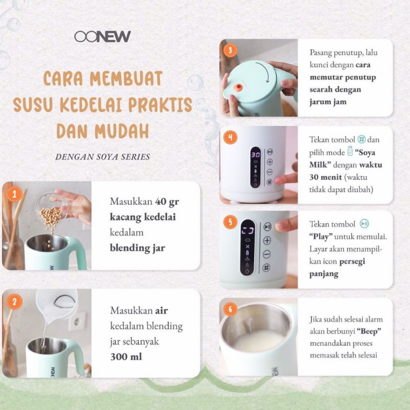 Oonew Baby Food Maker Soya Series