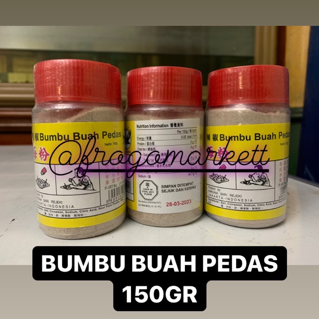 Garam (Bumbu) Buah Pedas / Manis 150gr