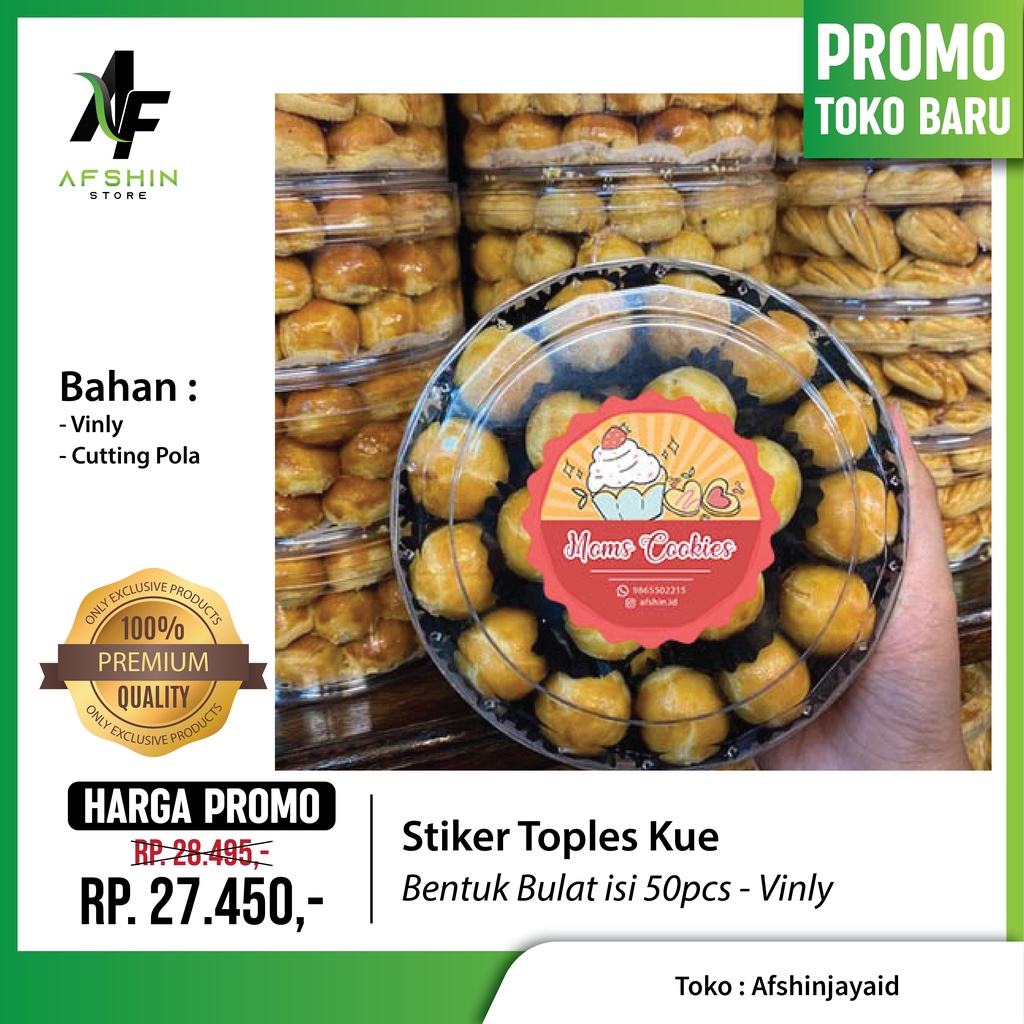

Stiker Toples Kue Harga Murah Cocok Untuk Usaha Pribadi Bentuk Bulat Sudah di Cutting Stiker Vinly 50pcs