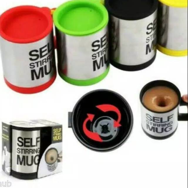 Self Stirring Mug Blender - Gelas Putar Unik Ajaib Bisa Aduk Sendiri