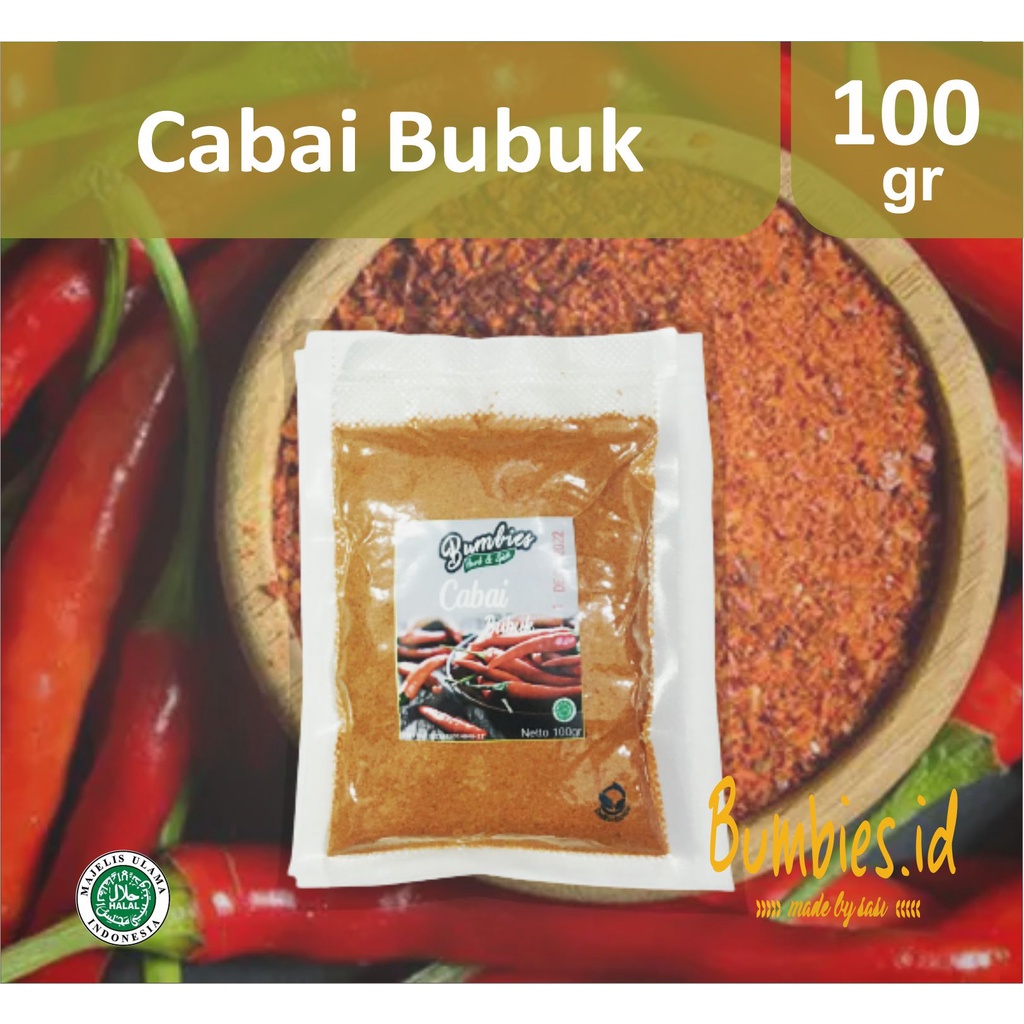 Cabe Bubuk 100gram 𝘽𝙪𝙢𝙗𝙞𝙚𝙨 𝙋𝙧𝙤𝙙𝙪𝙘𝙩 | Ground Chilli | Cabe Bubuk Super |Cabe Extra Pedas |Cabe Instan