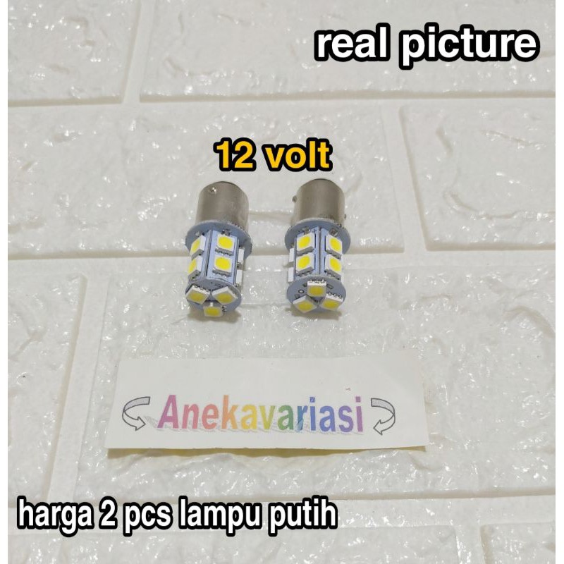 2pcs lampu stop rem belakang mobil 13 mata LED kedip- putih