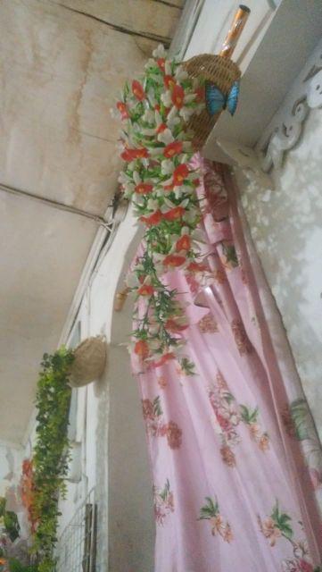 Cod.vas Rotan Tempel.pot Rotan Bulat Bunga Juntai Dinding.pot Rotan Dinding