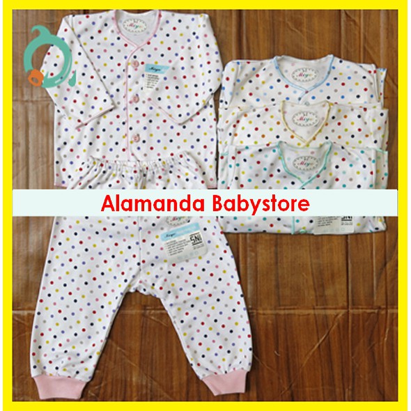 4 SETELAN PANJANG MIYO POLKADOT 4 baju 4 celana 4 SETELAN PANJANG MIYO POLKADOT 4 baju 4 celana