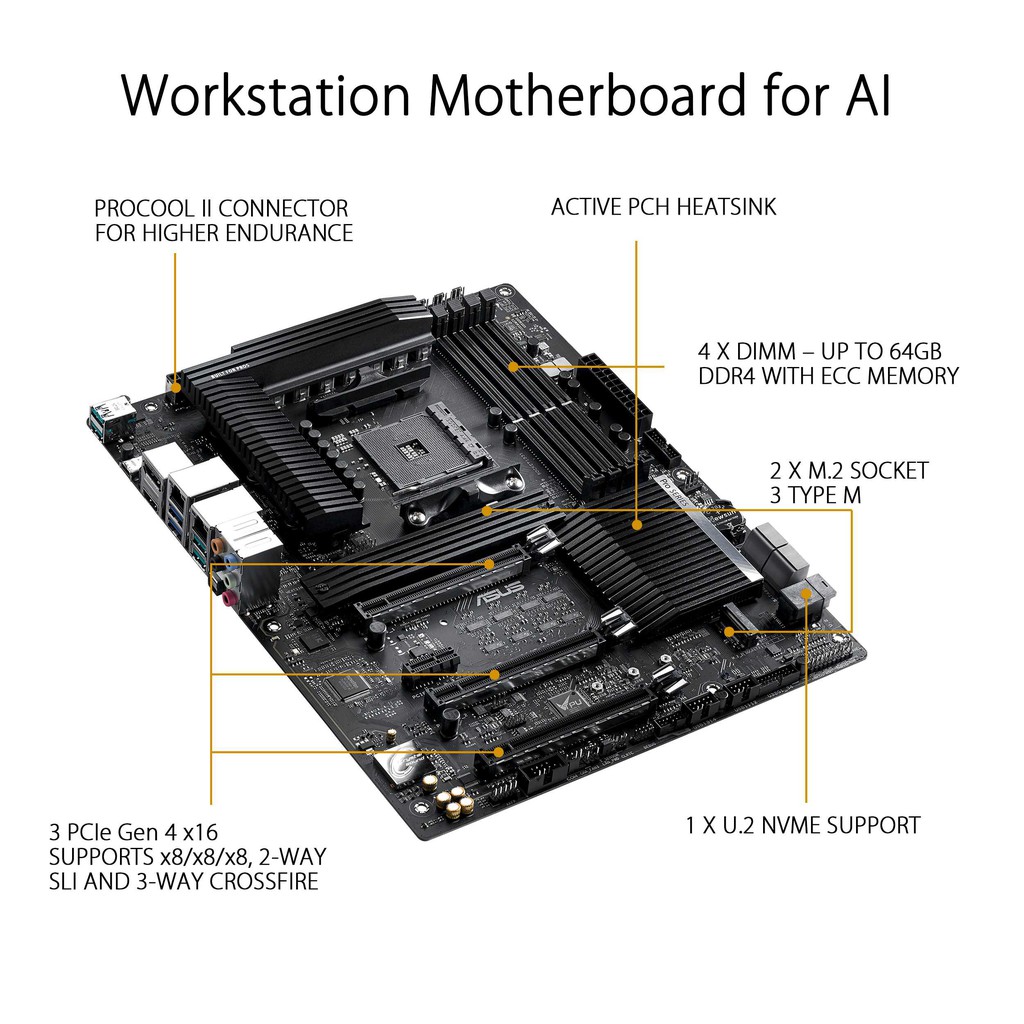 ASUS PRO WS X570-ACE | AMD AM4 X570 ATX Workstation Motherboard