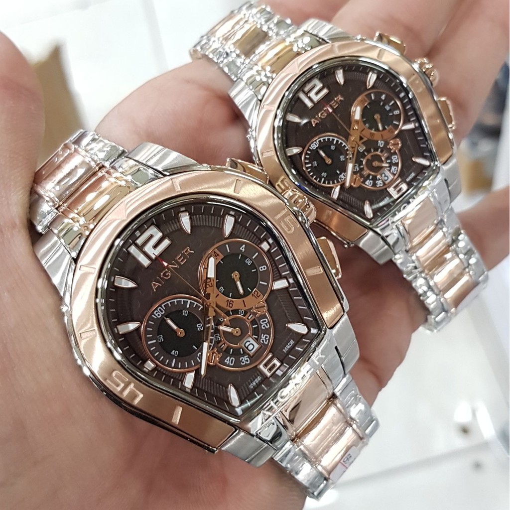 Jam Tangan Couple Aigner Palermo Stainless