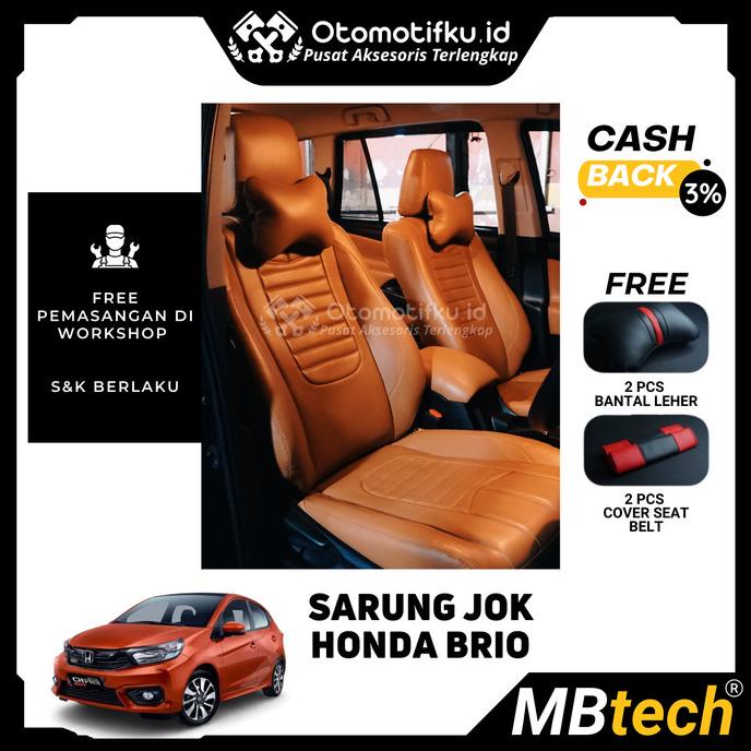 COVER JOK / SARUNG JOK MOBIL HONDA BRIO - 100% ORIGINAL MBTECH