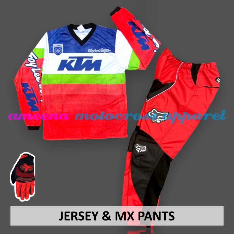 Jerseyset - Jersey set Trail - Jersey &amp; Celana Motocross - Jersey Trabas - Jersey Stelan MX Cross - Satu Set Jersey &amp; Celana - Jersey Lokal - Celana Cordura -  KTCT0103-F43