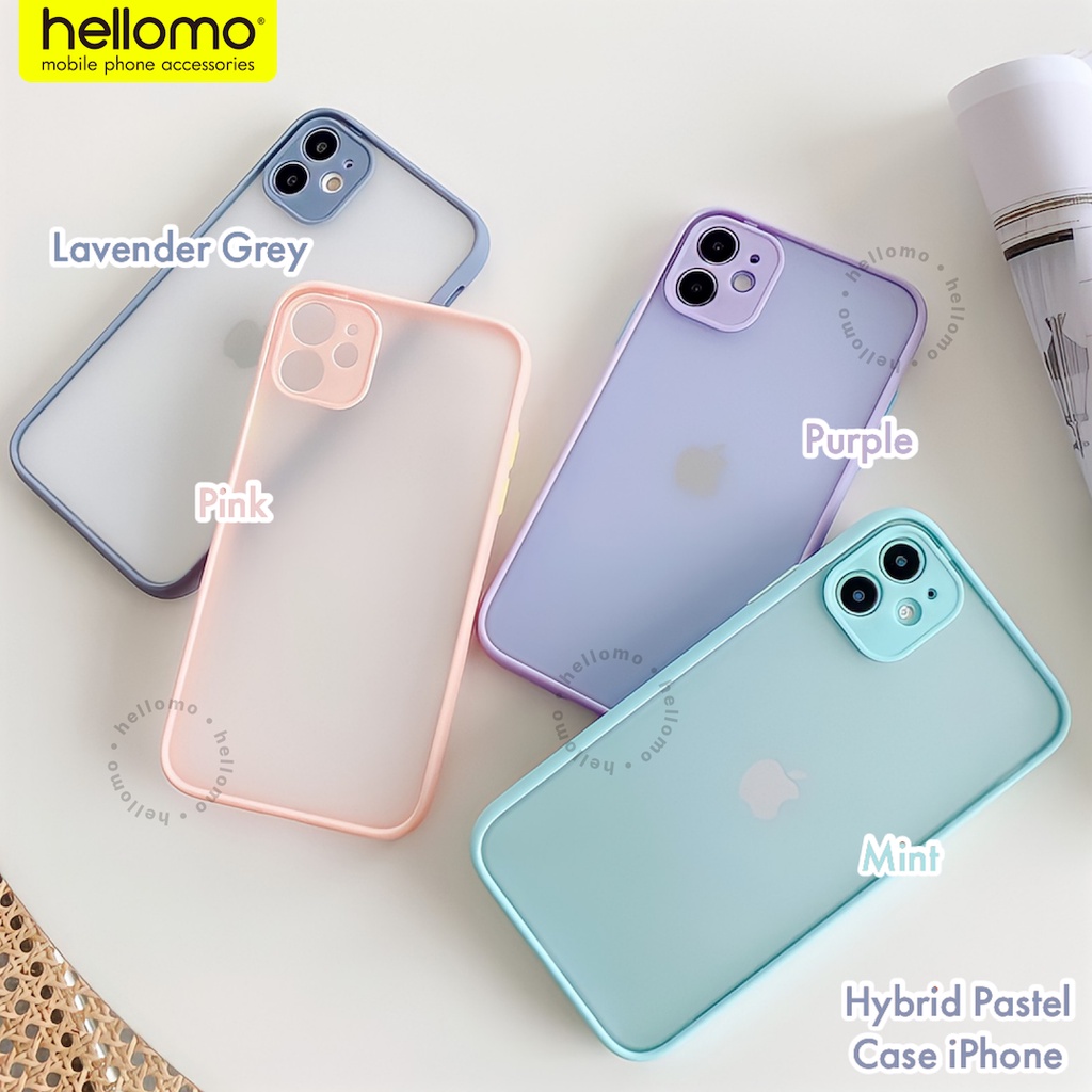 Hybrid Case Pastel (Seri 2) Hybrid iPhone Hybrid Bumper Hard Case Hybrid iPhone Lens Cover Case