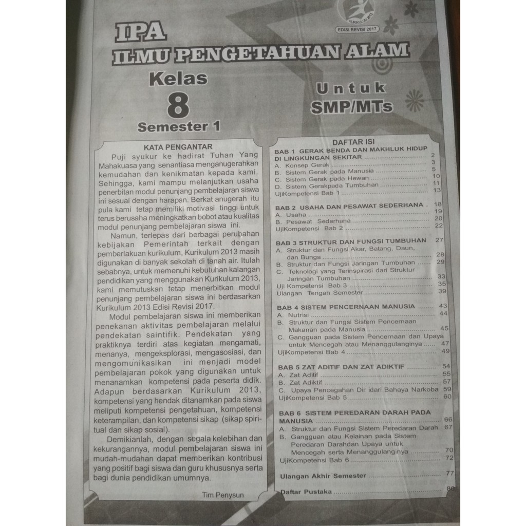 Kunci Jawaban Ipa Uji Kompetensi Bab4 Kls 8 Semester 1 Kumpulan Soal