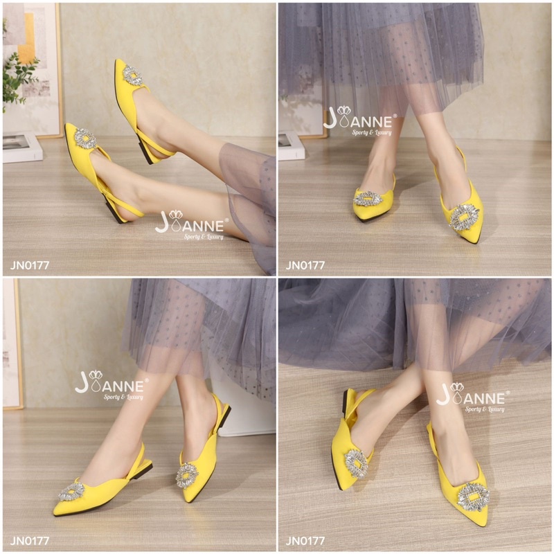 JOANNE Sparkly Slingback Flats Shoes JN0177 [ORIGINAL BRAND]