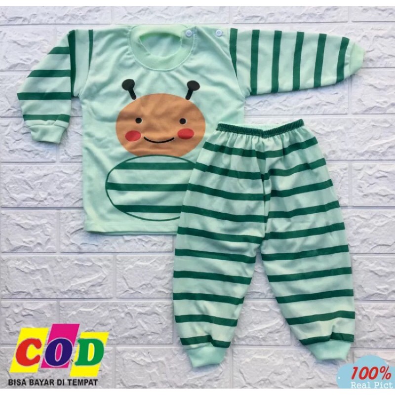 Setelan baju Panjang Bayi Piyama Anak Usia 6-12 Bulan Almeera Baby and Kids