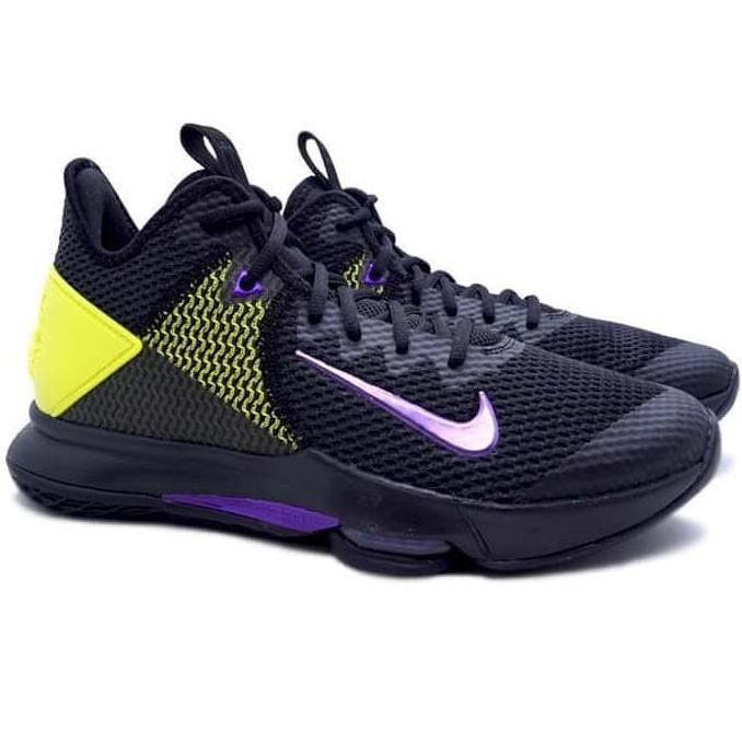 ⭐⭐ DISKON SEPATU BASKET MURAH⭐⭐ SEPATU BASKET NIKE LEBRON WITNESS IV EP - BLACK/VOLTPURPLE