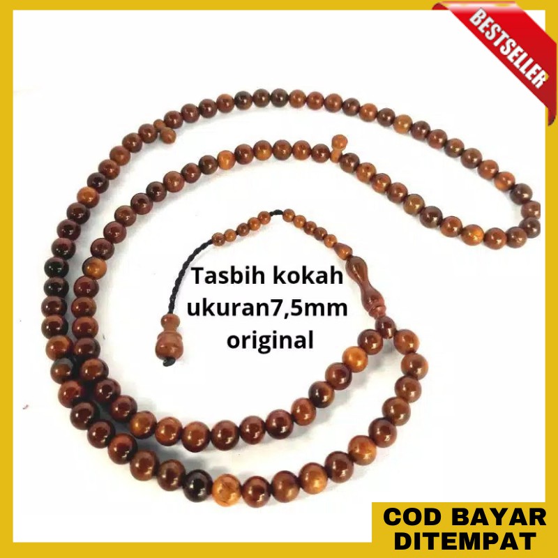 Tasbih Koka Bulat 7.5 Asli Tasbeh Kaukah Kauka Kaokah Kaoka Kokka Kokah Kokkah Original