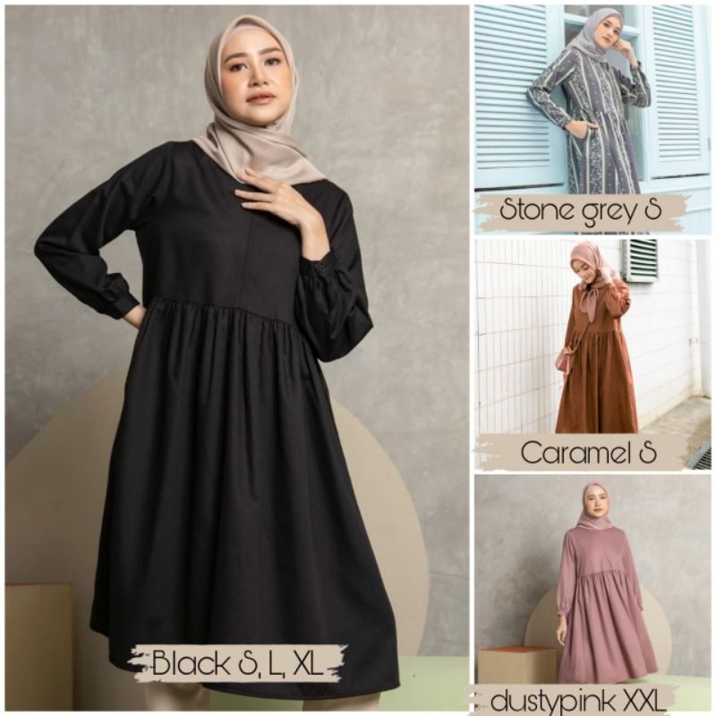 HEAVEN LIGHT CALLA TUNIK PLAIN- L, XXL