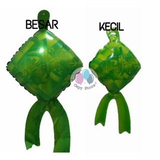 Balon Foil Ketupat Idul Fitri / Balon Bentuk Ketupat Lebaran ( 20cm