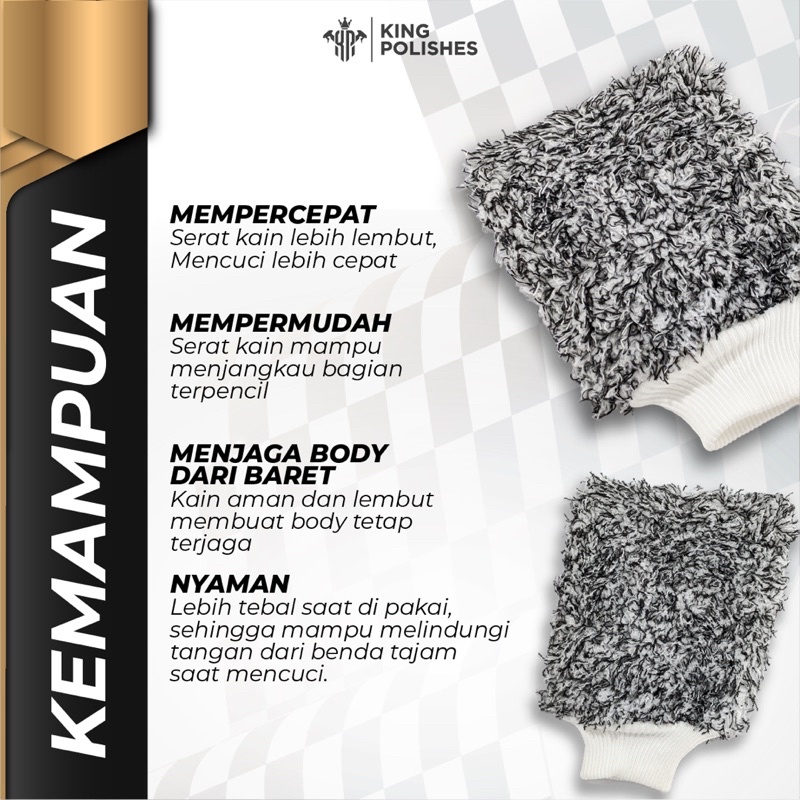 COD .. Microfiber Wash Mitt - Washmitt - Microfiber Wash Mitt - sarung tangan cuci mobil