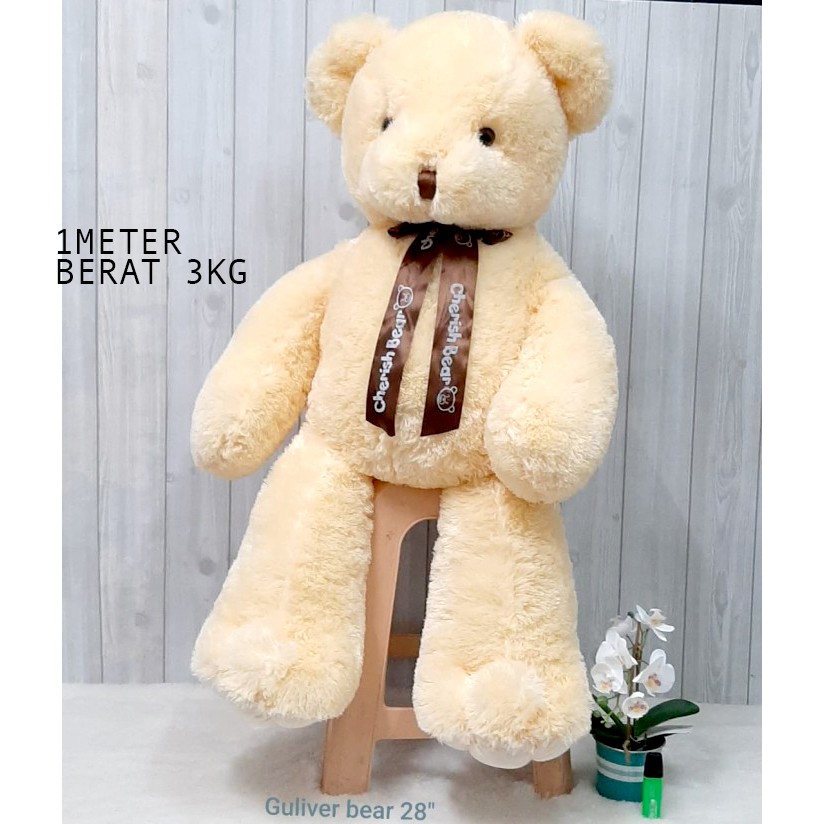 Boneka Teddy Bear Gulifer uk.1meter bahan lembut banget bear beruang tedy kado souvenir guliver