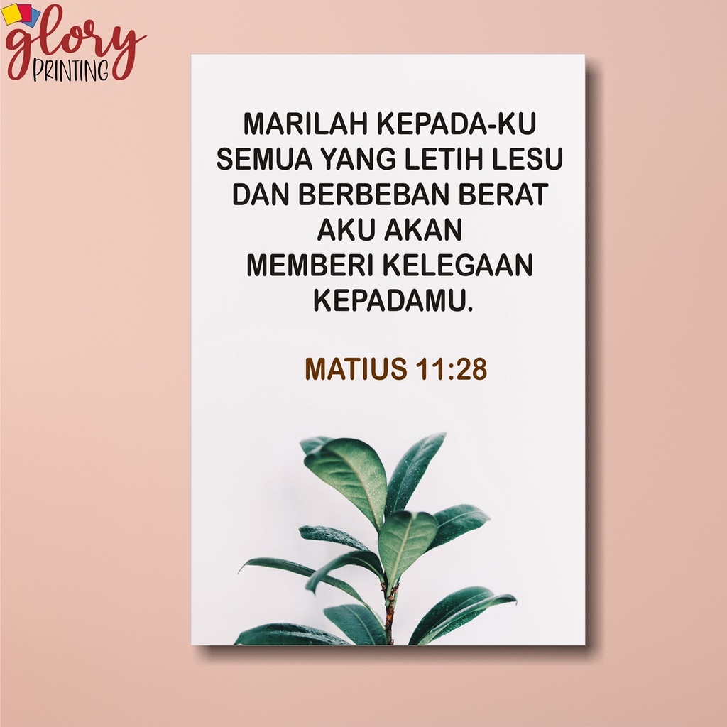 GLORY HIASAN DINDING 20x30 - QUOTES KRISTEN- DEKORASI AESTHETIC - WALL DECOR - POSTER KAYU