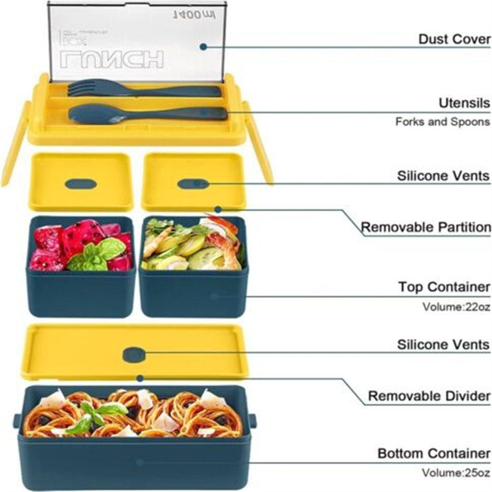 Kotak Makan Siang 2 Lapis Anti Bocor