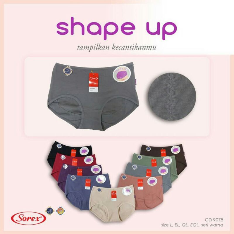 CD Sorex 9075 Shape Up | Celana Dalam Sorex | Celana Wanita Dewasa | Sguna