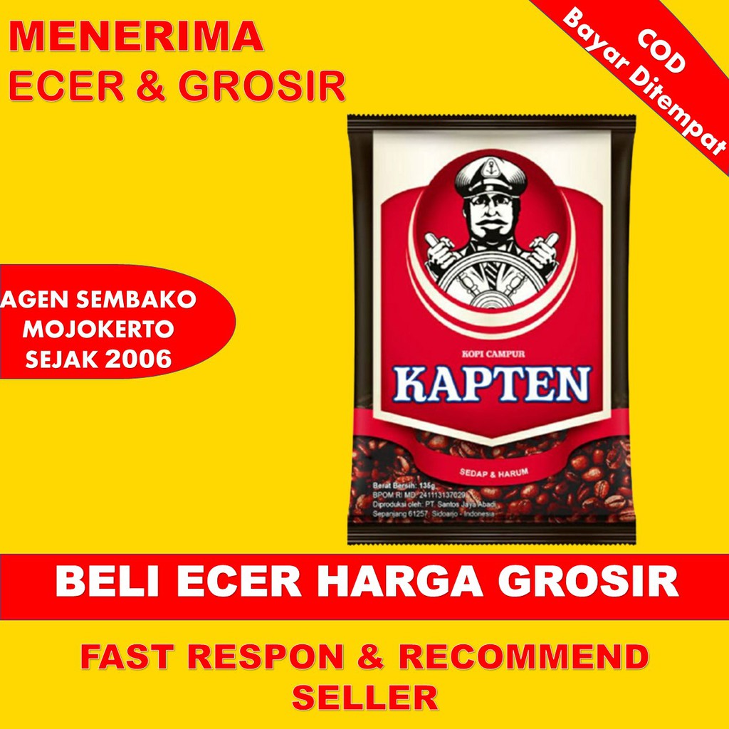

KOPI KAPTEN KOPI BUBUK INSTAN RENTENG ECER GROSIR