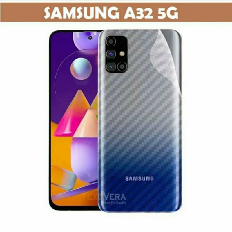 Samsung A32 4G / A52 / A72 Anti Gores Skin Karbon Belakang Screen Guard Protector Carbon Garskin