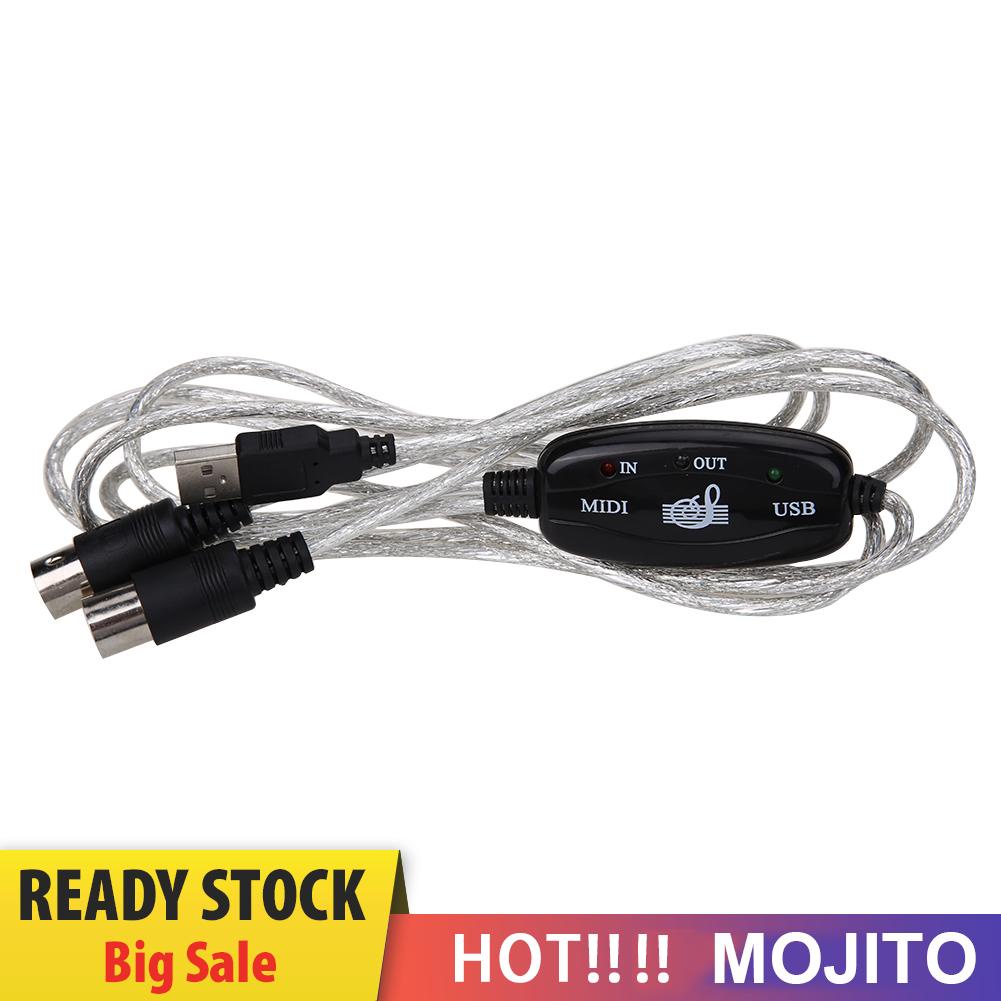 Kabel Adapter Converter Usb Interface To Midi Untuk Keyboard / Piano