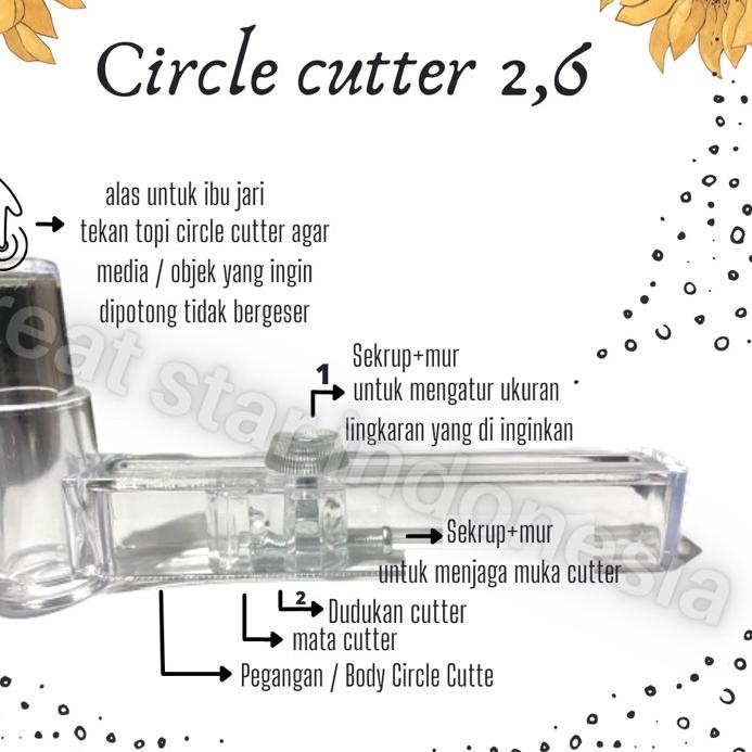 

Terjangkau CIRCLE CUTTER MINI 26 MM !! WITH PACKING ..