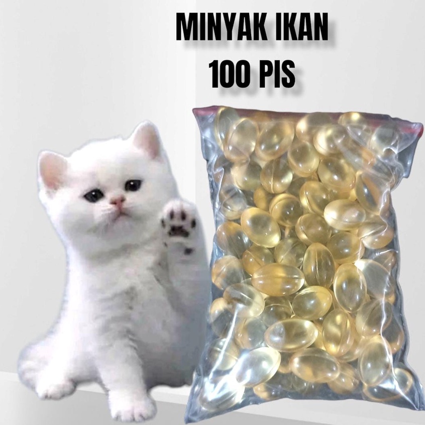 Minyak Ikan 100 Pcs Fish Oil Vitamin Kucing Anjing Kelinci Hamster