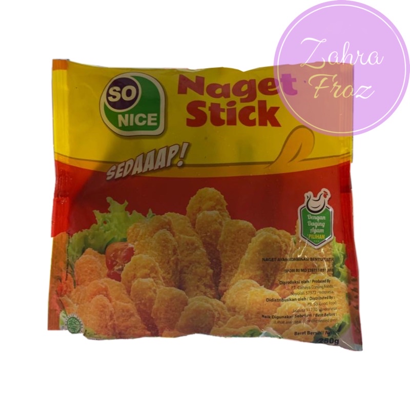 

SO NICE NAGET STIK 250 GR