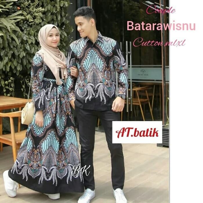 SARIMBIT COUPLE GAMIS KEMEJA PANJANG MODERN BATIK FASHION FORMAL HIJAB