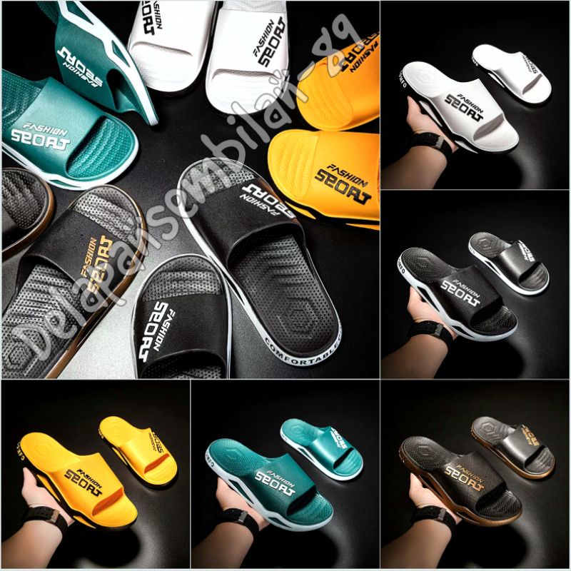 Sandal Slop Pria Fashion Sport / Sandal Pria Kekinian Viral