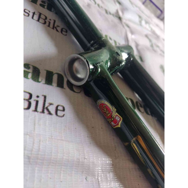 Fork Rigid Phoenix 26 x 1 3/8 Jengki Balap Standar Hijau Army Jadul