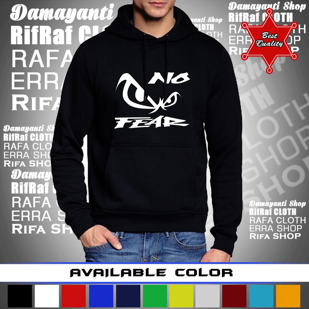 hoodie jump sweater no fear.jaket custom ready bigsize